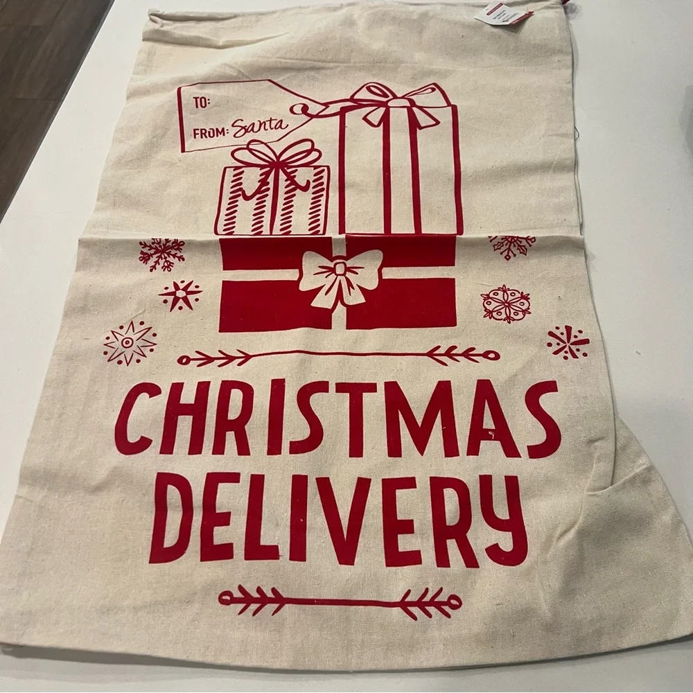Target Canvas Christmas Gift Bags - Red and Green